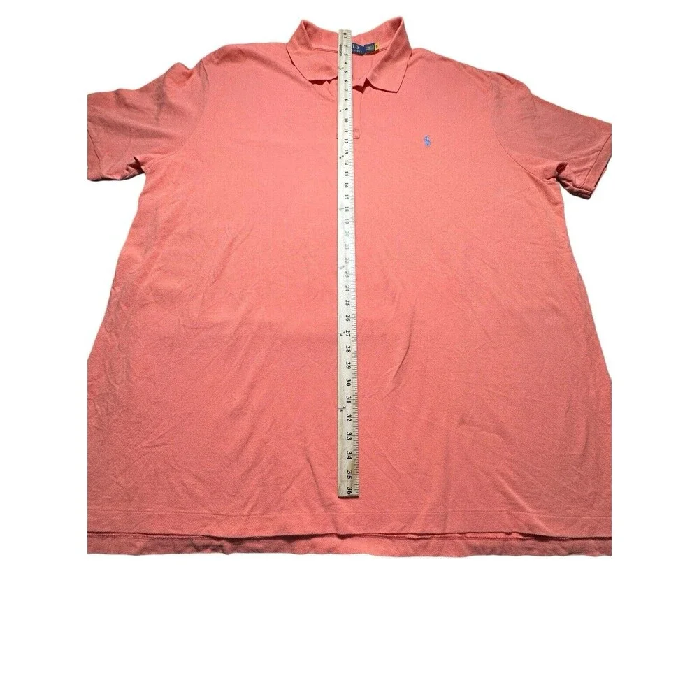 Polo Ralph Lauren Short Sleeve Shirt Size 4XB Orange Pony‎ Preppy Classic #IJ8